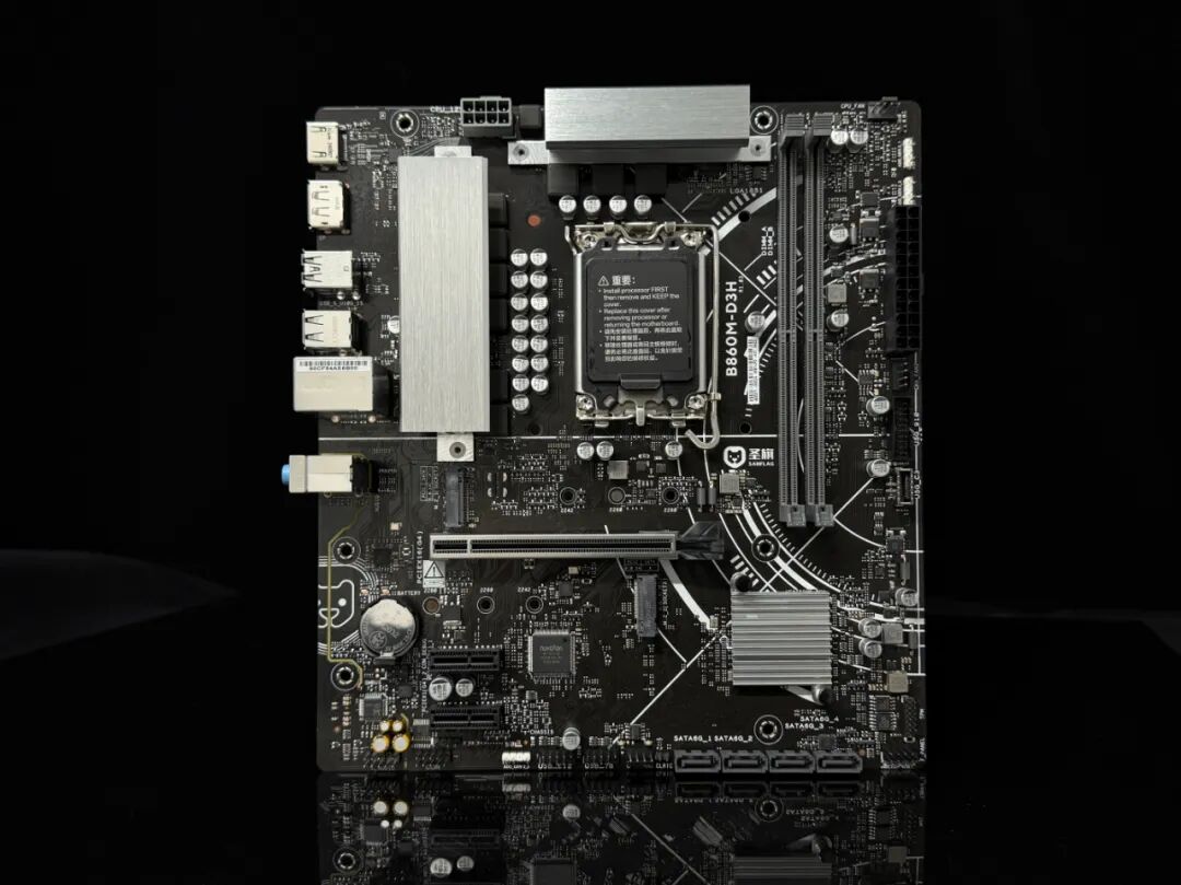 B860M-D3H主板俯视图