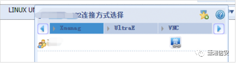Citrix Receiver主机系统连接方式选择界面，包含Xmanager、UltraEdit和VNC选项