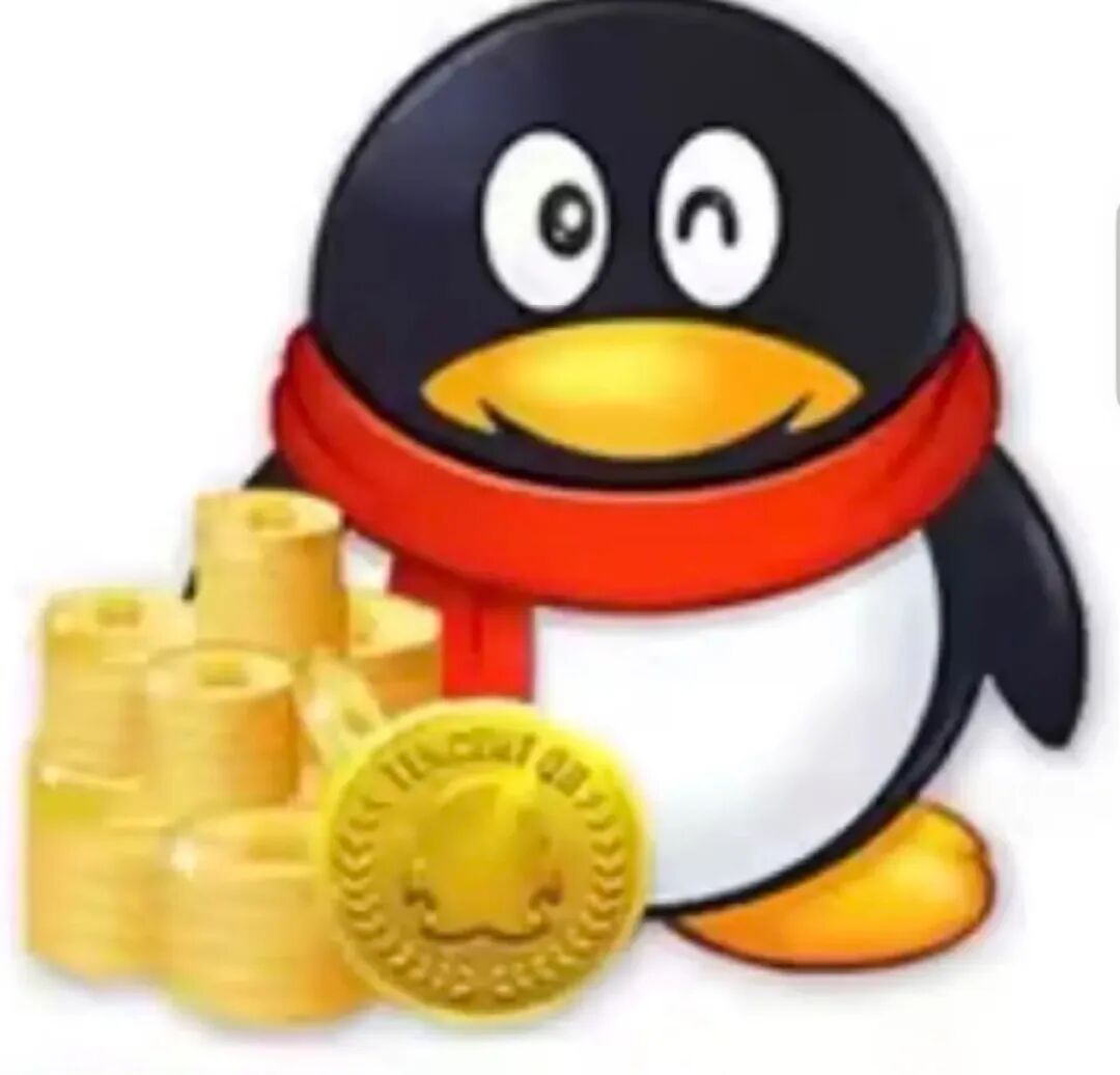 卡通企鹅与金币奖章