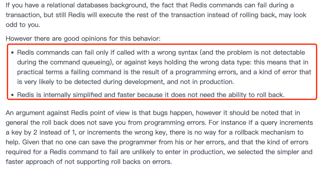 Redis 事务错误示例