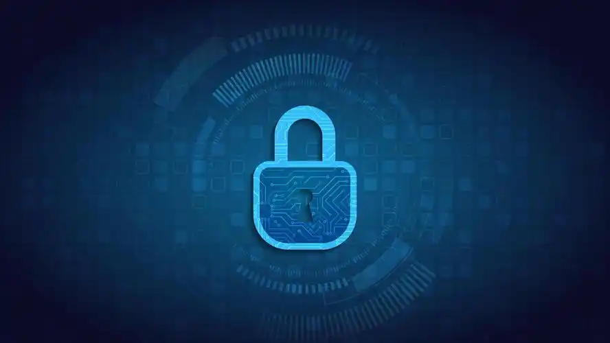 网络安全数据加密锁概念图