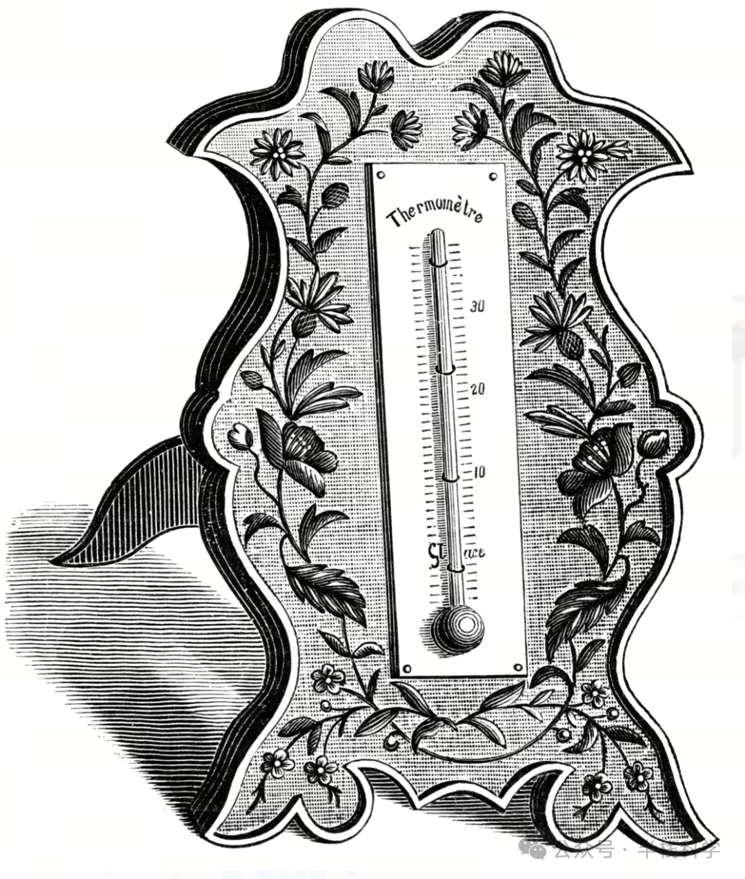 复古温度计示意图