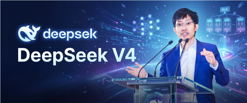 DeepSeek V4技术发布演讲场景