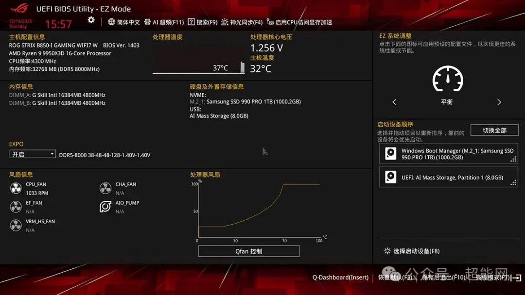 UEFI BIOS EZ模式界面