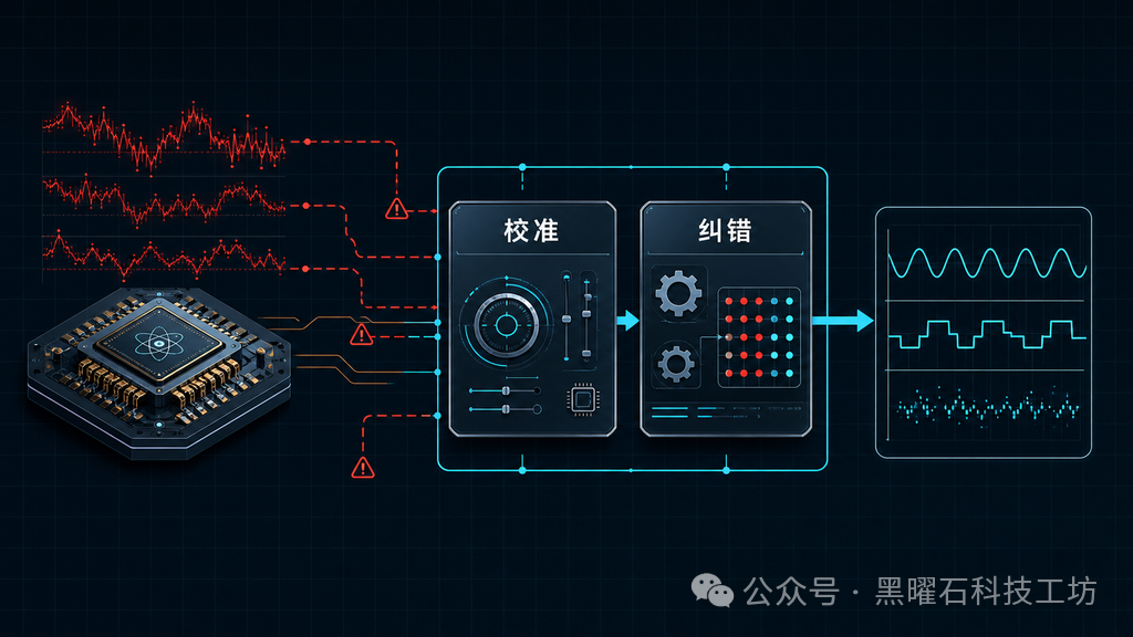 量子处理器校准与纠错流程图