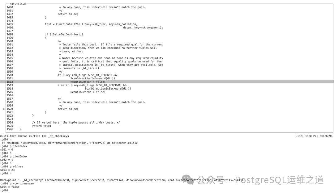 调试：检查失败，continuescan被设为false