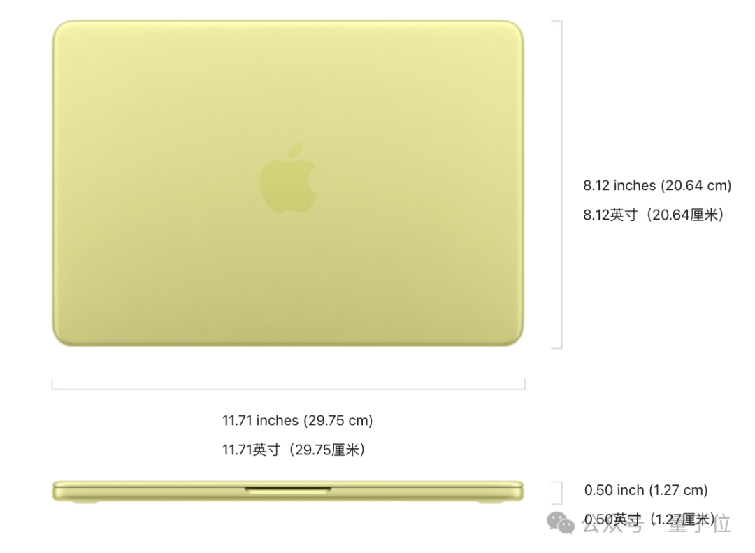 MacBook Neo尺寸标注图