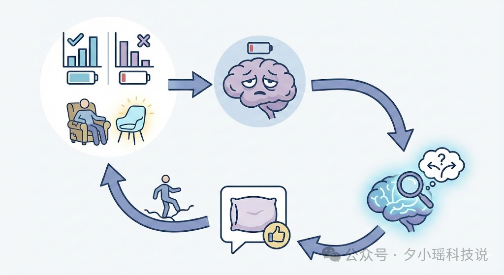 精力与思维状态循环示意图