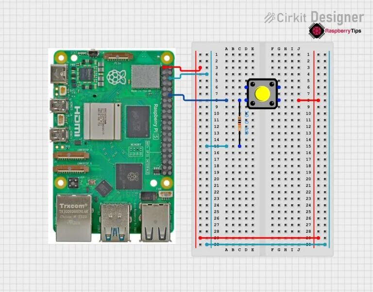树莓派连接按钮开关的电路图