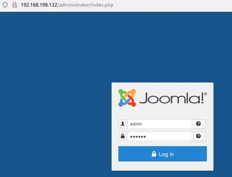 Joomla后台登录页面