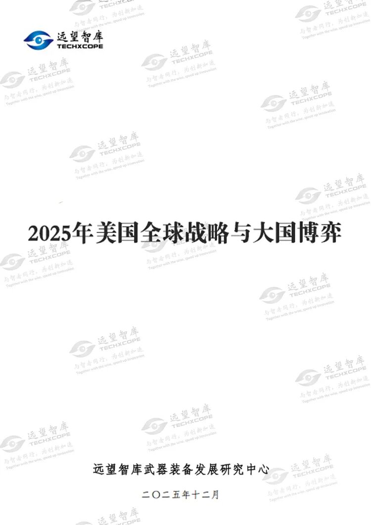 远望智库《2025年美国全球战略与大国博弈》报告封面