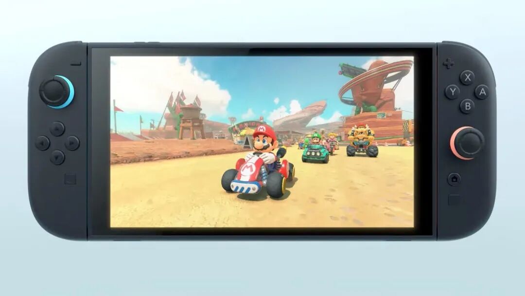 任天堂Switch上运行《马力欧卡丁车》的游戏画面