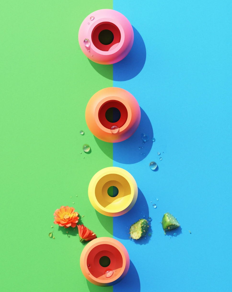 Cabu加湿器彩色圆柱水箱展示