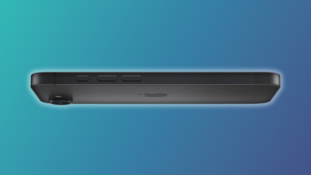 iPhone 17e黑色机身侧面特写