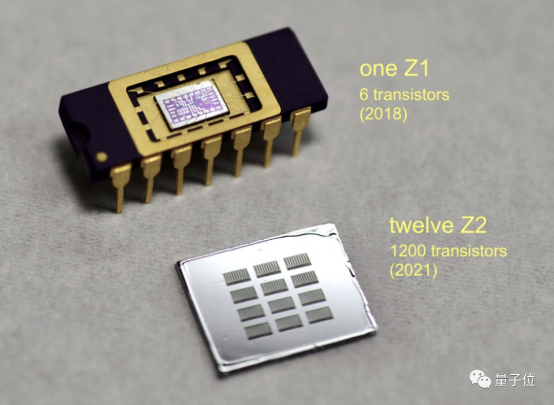 Zeloof制造的两代芯片对比:Z1与Z2