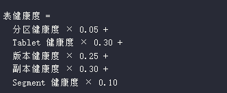 Apache Doris表健康度计算公式