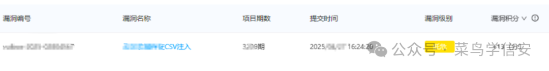 CSV注入漏洞提交记录