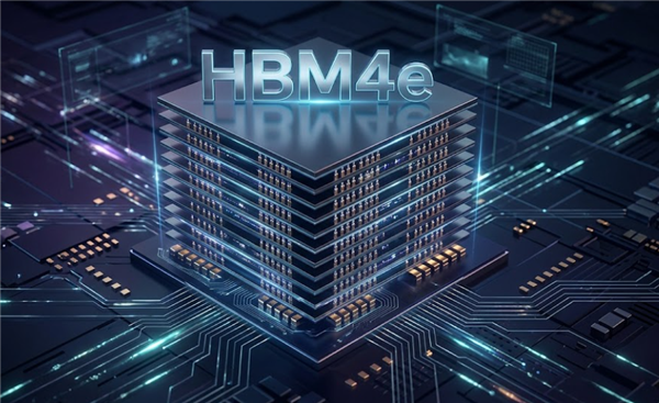 三星HBM4e内存芯片3D示意图