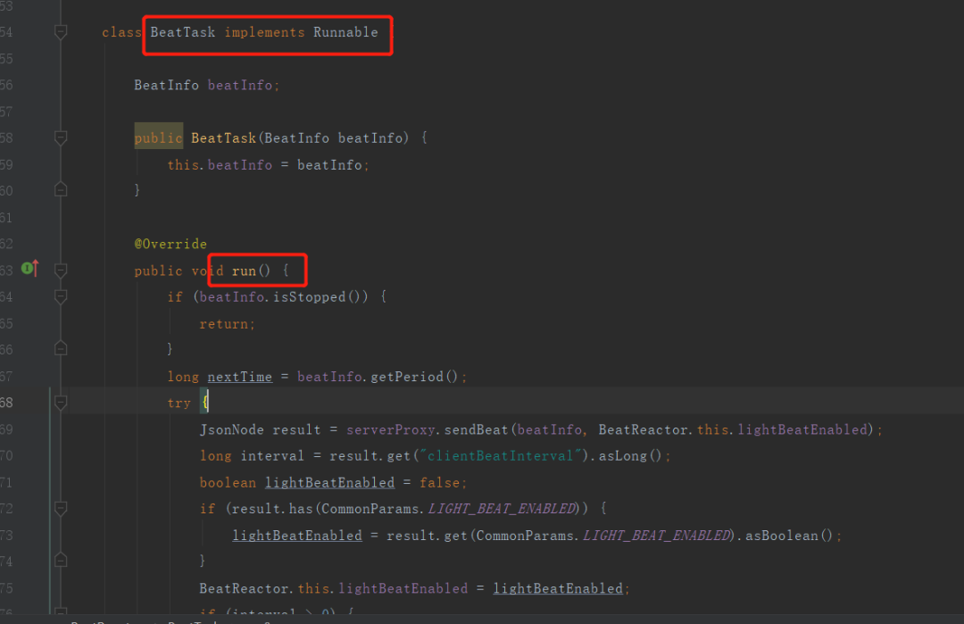BeatTask 的 run 方法核心