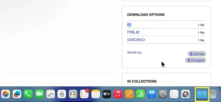 Dock上下载文件夹的进度条
