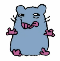 蓝色卡通动物表情