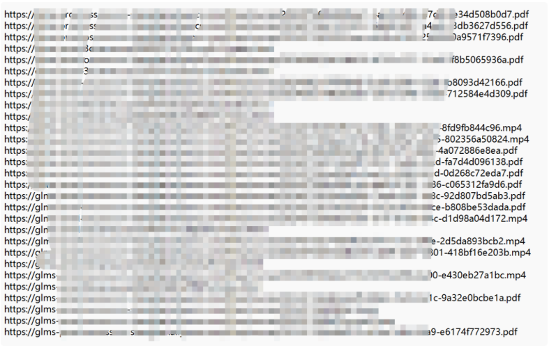 通过未授权访问下载的内部文件列表