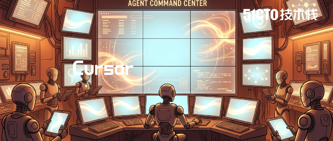 科幻风格AGENT指挥中心插画