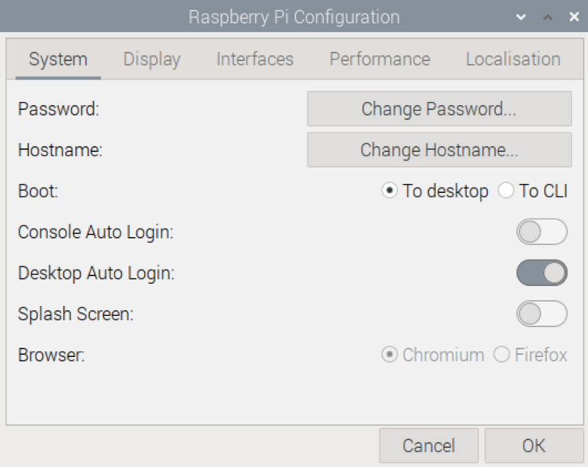 图形化树莓派配置工具界面