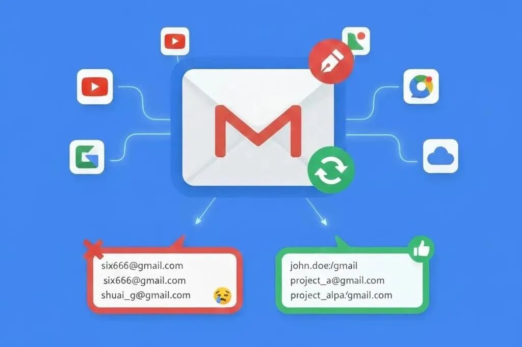 Gmail邮箱修改功能界面截图