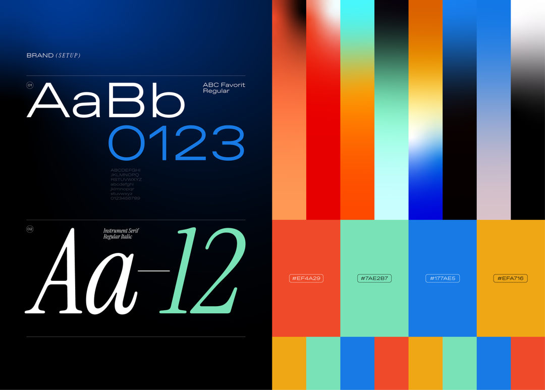品牌视觉设计中的字体与色彩规范展示