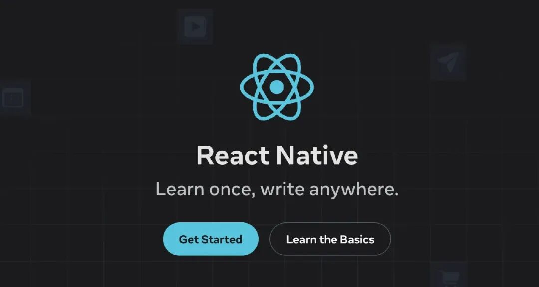 React Native 官方宣传图 Learn once write anywhere