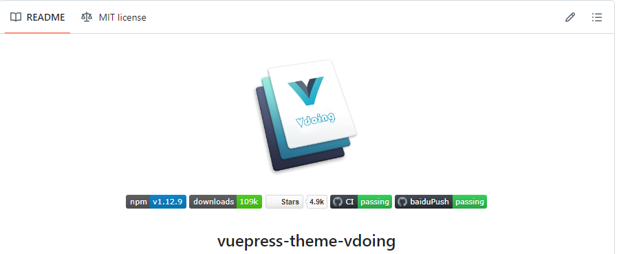 Vdoing主题GitHub项目概览