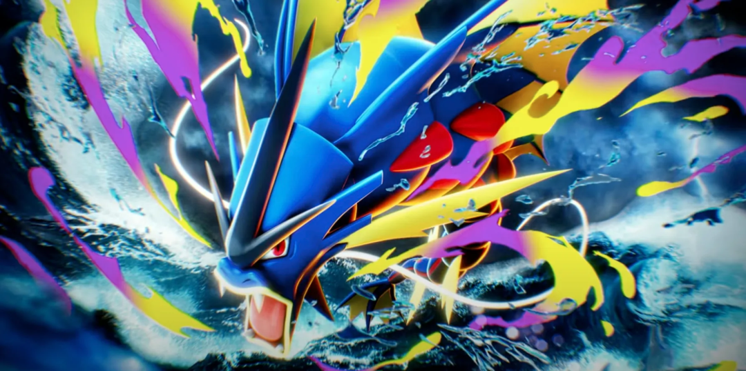充满能量的暴鲤龙（Gyarados）宝可梦形象