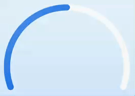 抗锯齿优化后的Canvas进度条效果