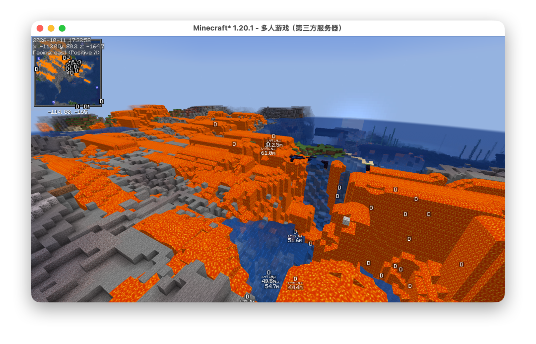 Minecraft 1.20.1 服务器岩浆地狱与 AI 玩家被凋灵追杀