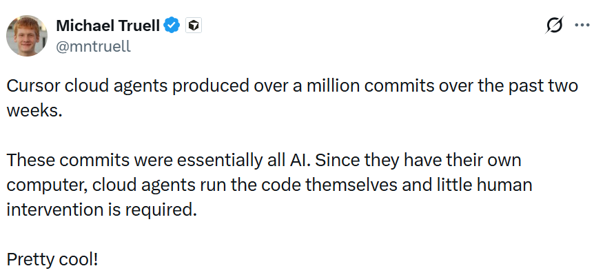 Michael Truell推文截图