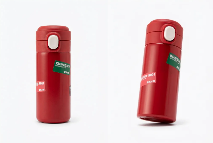 保温杯倾斜角度特写