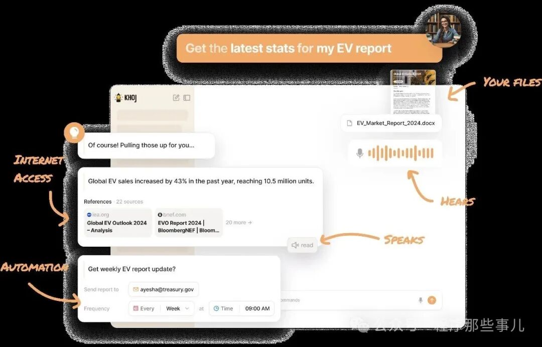 AI助手界面示意图