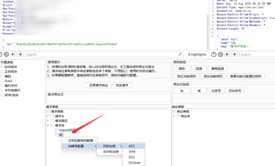 Burp Suite插件cloudx中配置AES加密规则