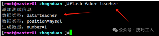 指定数据类型执行faker命令