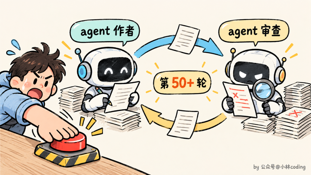 Agent 协作陷入多轮审查循环插画
