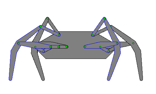 机械螃蟹步态模拟