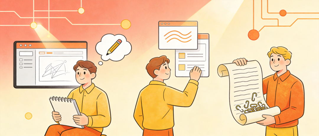 异步UI协作流程图：三个角色分别代表首屏、刷新和写入阶段