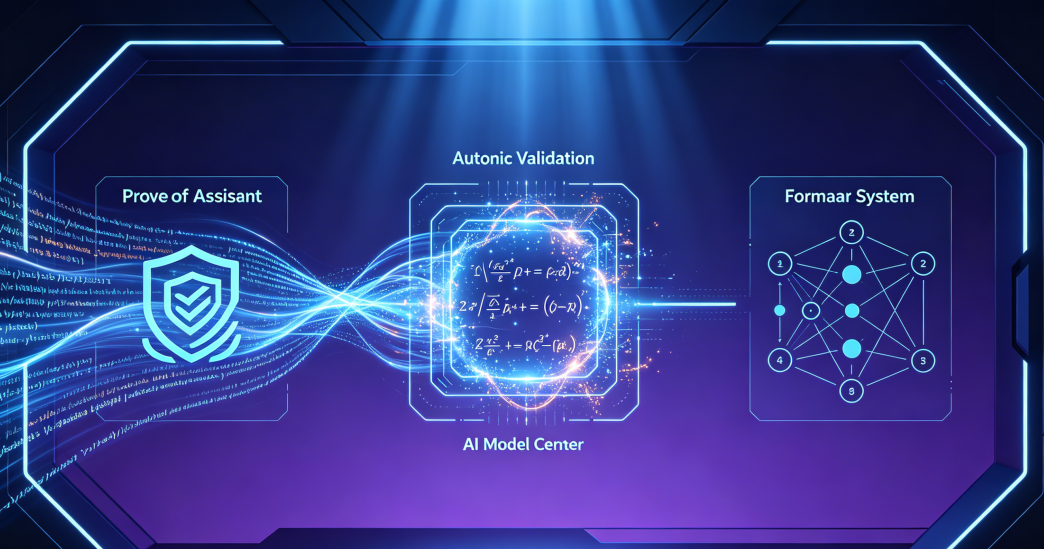 形式化验证系统架构示意图：Autonic Validation 与 AI Model Center