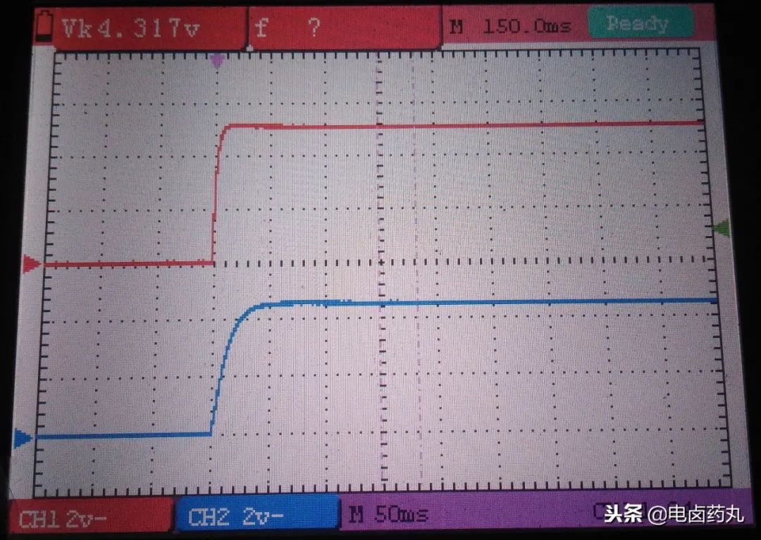 RC积分电路充电过程示波器波形