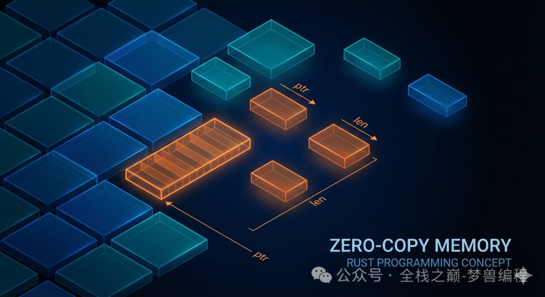 Rust 零拷贝内存概念示意图