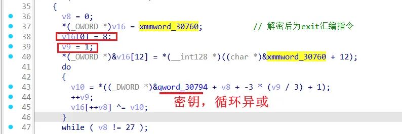 解密循环操作代码