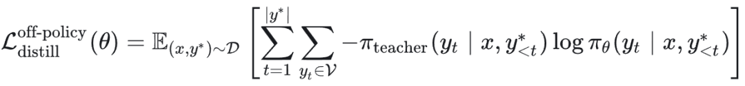 离策略蒸馏损失函数交叉熵形式公式