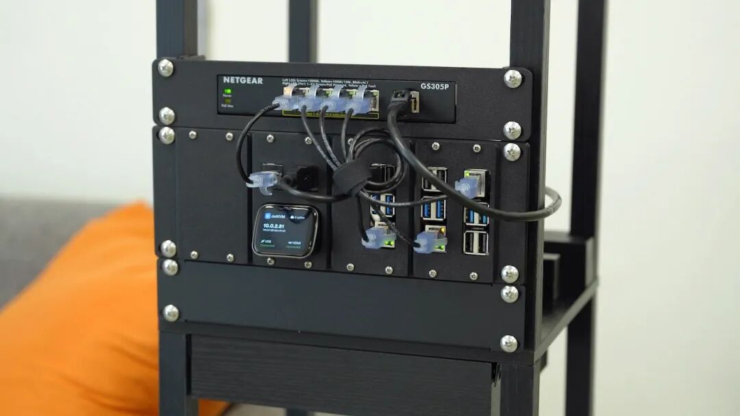 Lamp rack hardware setup