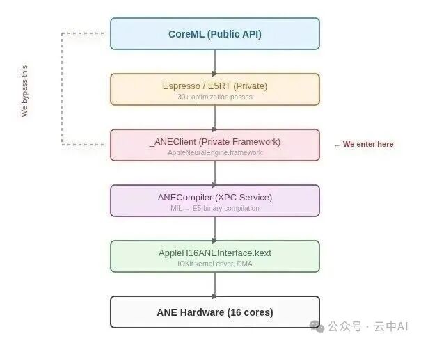 Apple CoreML 与 ANE 底层架构流程图